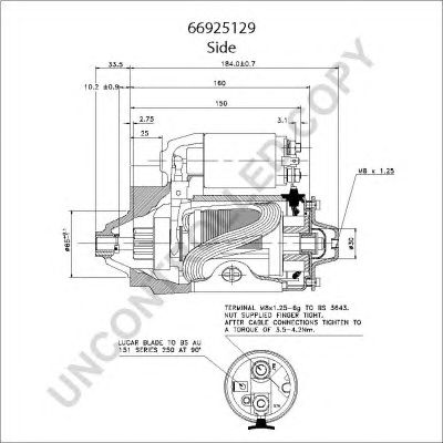 PRESTOLITE ELECTRIC 66925129 -  Стартер
